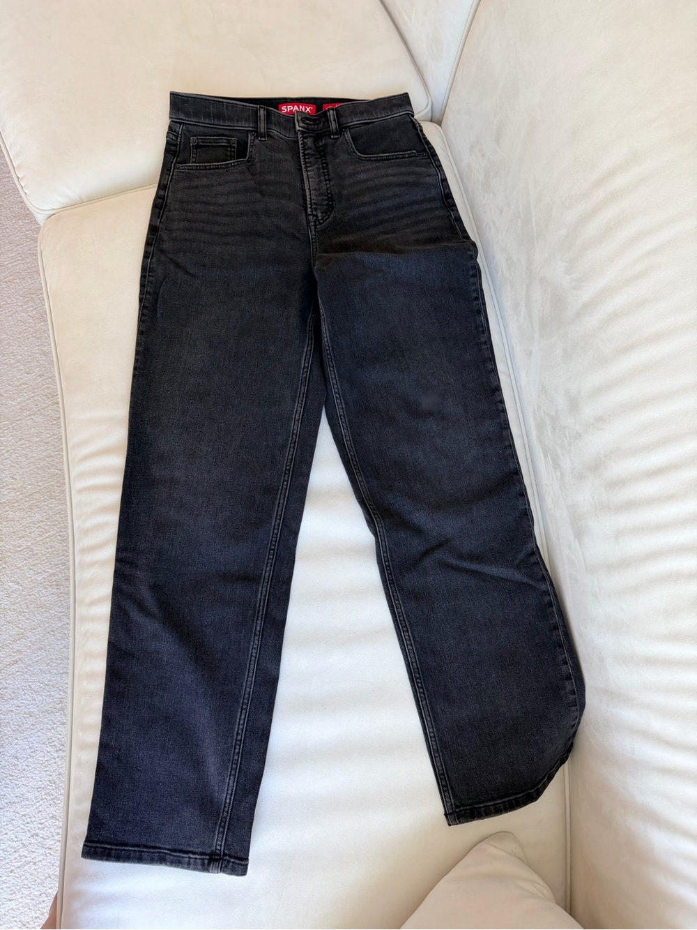 SPANX Women’s Black Straight-Leg Jeans